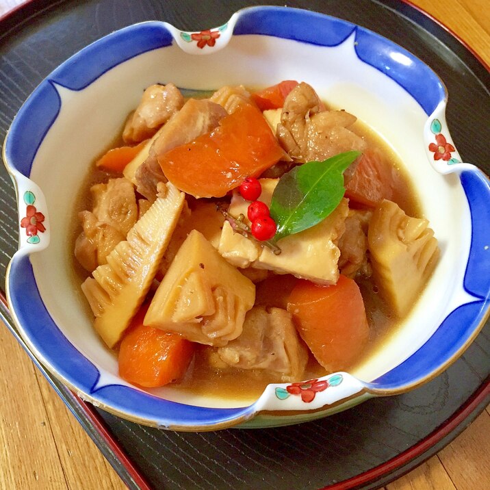 無水鍋で味が染み込む♪鶏肉と厚揚げの煮物